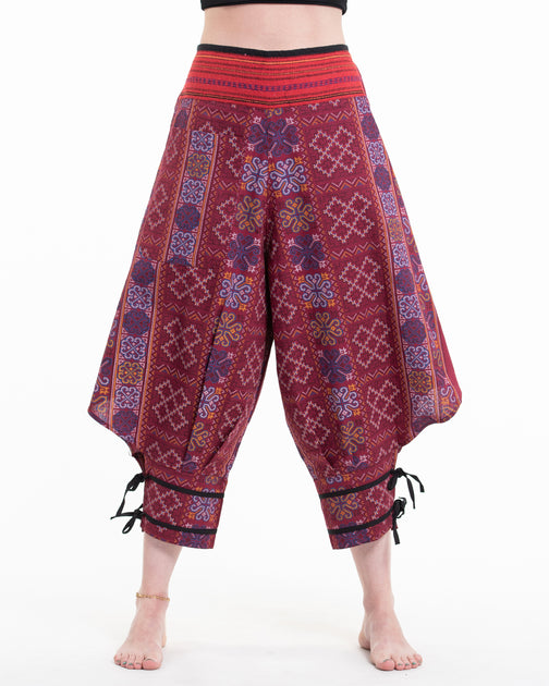 Brown Long Baggy Pants, Hmong Pants, Tribe Pants, Hill Tribe Pants