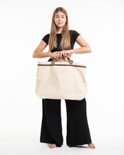 Mushrooms Canvas Tote Bag in Natural