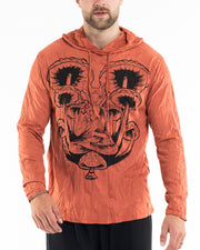 Unisex Spiritual Shroom Cat Hoodie in Orange