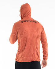 Unisex Spiritual Shroom Cat Hoodie in Orange