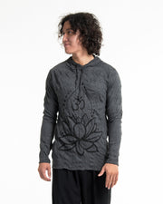 Unisex Lotus Om Hoodie in Black