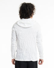 Unisex Lotus Om Hoodie in White