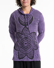 Unisex Sacred Geometry Mandala Hoodie in Purple