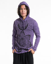 Unisex Sacred Geometry Mandala Hoodie in Purple