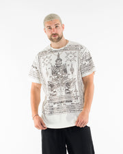 Mens Guardian Demon Tattoo T-Shirt in White