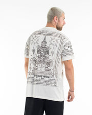 Mens Guardian Demon Tattoo T-Shirt in White