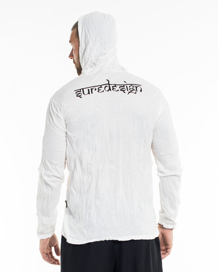 Unisex Hand of Om Hoodie in White