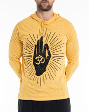 Unisex Hand of Om Hoodie in Yellow