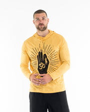 Unisex Hand of Om Hoodie in Yellow