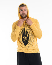 Unisex Hand of Om Hoodie in Yellow