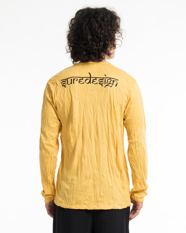 Unisex Hand of Om Long Sleeve Shirt in Yellow