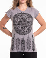 Womens Dreamcatcher T-Shirt in Gray