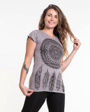 Womens Dreamcatcher T-Shirt in Gray