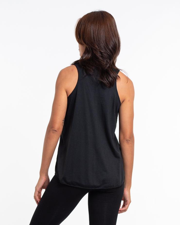 Womens Tree Tank Top in Black