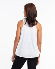 Womens Regal Elephant Tank Top in White