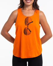 Womens Sunglasses Tank Top in Orange