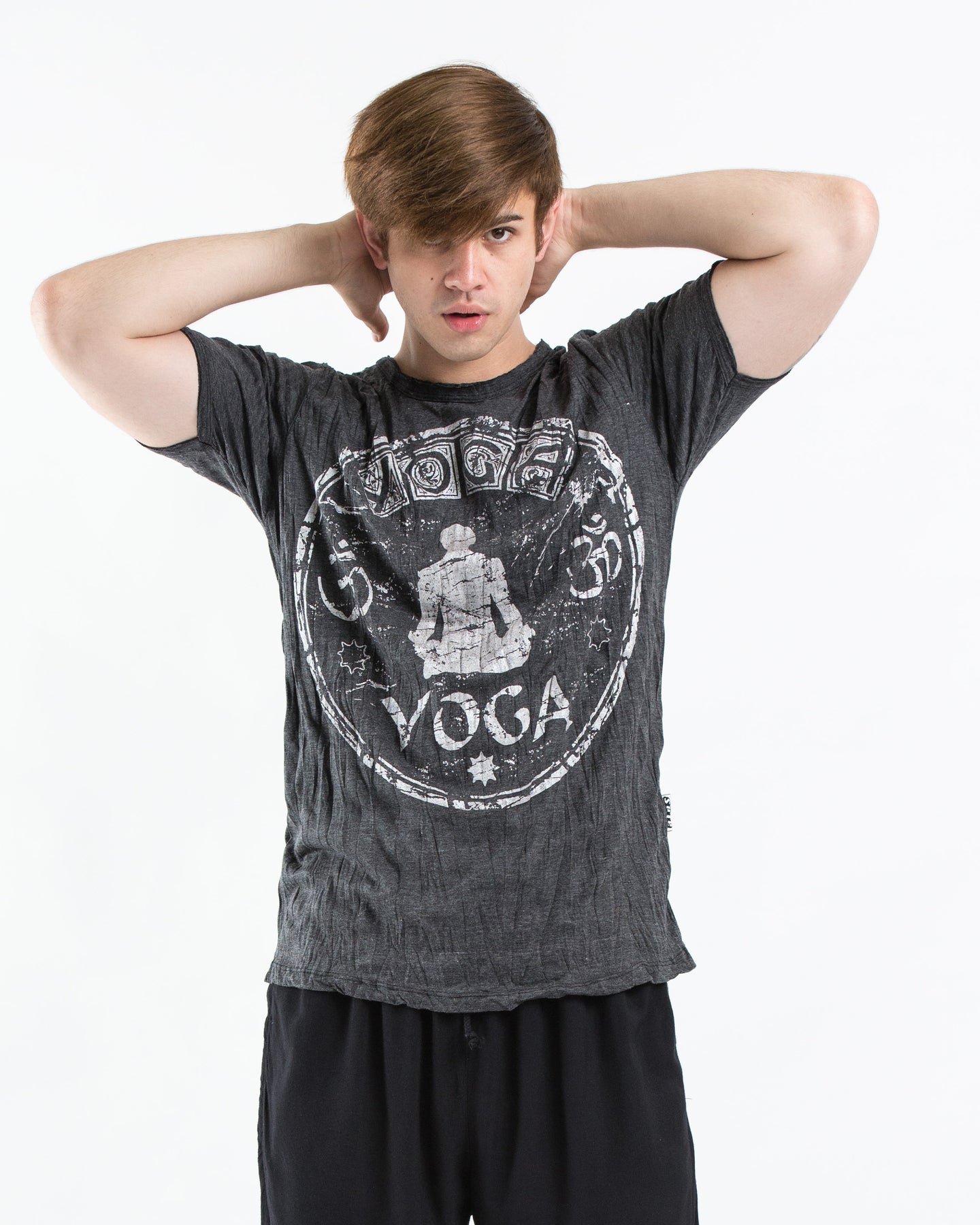 Sure Design Women's Infinitee Yoga Stamp T-Shirt Silver on Black – Sure  Design Wholesale