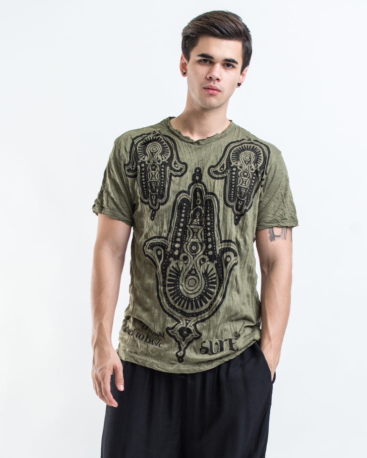 Mens Three Hands T-Shirt in Green