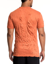 Mens Solid Color T-Shirt in Orange