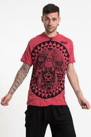 Mens Pyramid Eye  T-Shirt in Red