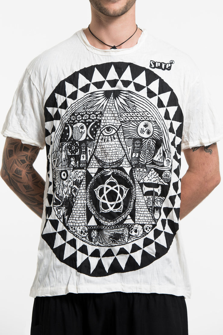 Mens Pyramid Eye T-Shirt in White